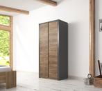 Kledingkast Monaco - Eiken - Grijs - 90 cm