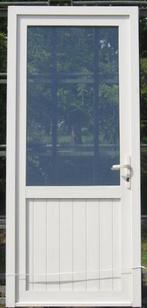 pvc buitendeur , achterdeur , deur 101 x 231 creme ral 9001, 100 tot 120 cm, Gebruikt, 215 cm of meer, Ophalen of Verzenden