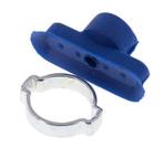 60x20mm Oval plat PUR Bleu Ventouse Course 3mm Ear Clamp, Verzenden, Nieuw