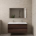 ACTIE BWS Badmeubel | Paris | Sonoma Choco 120 cm | Mat Wit, Doe-het-zelf en Bouw, Sanitair, Ophalen of Verzenden, Nieuw, Bad