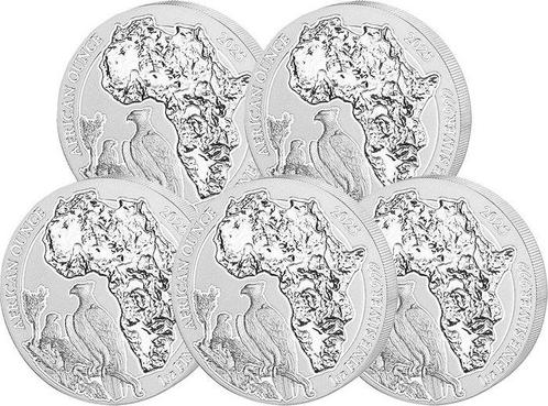 5 Troy Ounce - Zilver .999 - Rwanda 2025 - 155,5 gram - fine, Postzegels en Munten, Edelmetalen en Baren