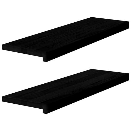 vidaXL Vensterbanken 2 st 80x25x2 cm massief eikenhout, Doe-het-zelf en Bouw, Raamkozijnen en Schuifdeuren, Nieuw, Verzenden