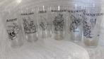 Asterix zwart en wit glas 1967 - les 6 verre en 1 seul lot