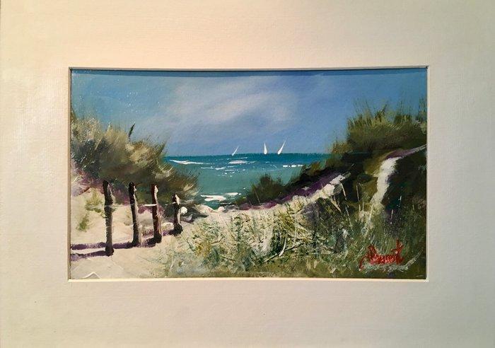 Philippe Laurent (XX-XXI) - Chemin dans les dunes, Antiek en Kunst, Kunst | Schilderijen | Klassiek