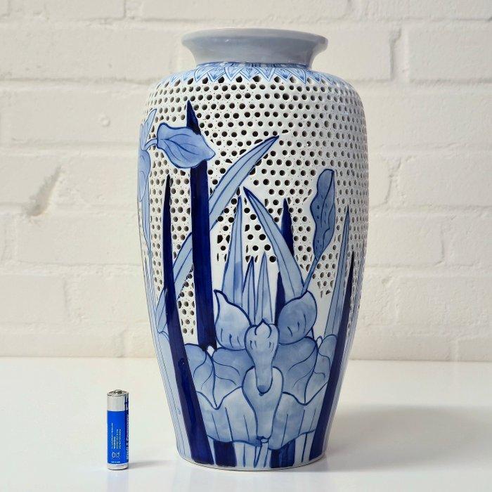 Vaas - Porselein - Japan - Iris - Honeycomb, Antiek en Kunst, Antiek | Overige Antiek