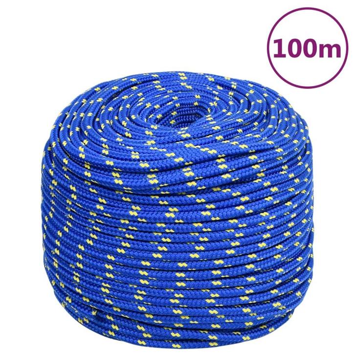 vidaXL Boottouw 10 mm 100 m polypropyleen blauw, Doe-het-zelf en Bouw, IJzerwaren en Bevestigingsmiddelen, Nieuw, Verzenden