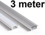 LED Profiel 3 meter - inbouw 7mm - plat model, Doe-het-zelf en Bouw, Metalen, Verzenden, Nieuw