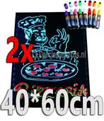 2 stuks : LED schrijfbord 40cm*60cm | 90 functies, Verzenden, Nieuw