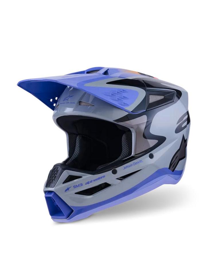 Alpinestars SM3 Jettson Helmet – Gray/Purple/Black, Motoren, Onderdelen | Overige, Verzenden