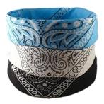 Fako Fashion® - 3-Pack Paisley Bandana - Boeren Zakdoek -, Kleding | Heren, Verzenden, Nieuw