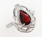 Granaat - Zilver, Garnet ring Eeuwige Vlam : Vitaliteit &, Antiek en Kunst