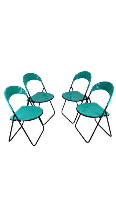 Chaise pliante (4) - Métal, Plastique - postmoderne, Antiek en Kunst, Kunst | Designobjecten