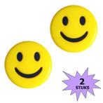 Fako Bijoux® - Tennisdemper - Emoji - Smile - 2 Stuks, Nieuw, Verzenden