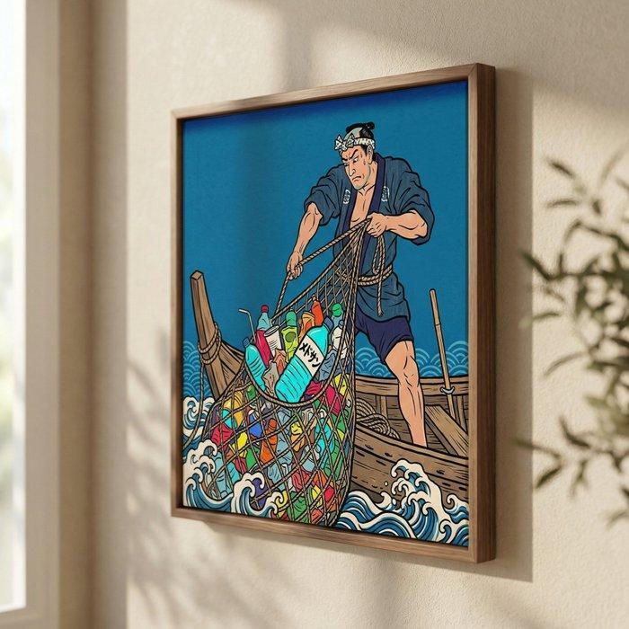 MEDSAN - Ocean of Waste () - Hand Signed, Antiek en Kunst, Kunst | Designobjecten