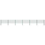 vidaXL Schuttingpaneel met palen ijzer 1040x80 cm groen, Tuin en Terras, Verzenden, Nieuw