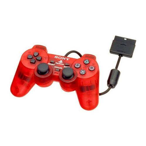 Sony PS2 Controller Dualshock 1 Transparant Red, Games en Spelcomputers, Spelcomputers | Sony PlayStation 1, Zo goed als nieuw