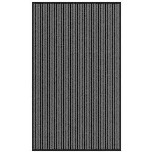 vidaXL Deurmat 90x150 cm gestreept 90x150 cm zwart en grijs, Tuin en Terras, Deurmatten, Nieuw, Verzenden