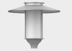 ROSA ELBA INOX 38W modern rond LED armatuur voor straat en p, Verzenden