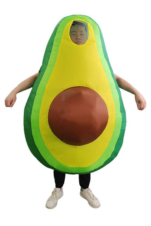 KIMU® Opblaas Kostuum Avocado Pak Opblaasbaar Pak Avocadopak, Kleding | Heren, Carnavalskleding en Feestkleding, Nieuw, Ophalen of Verzenden