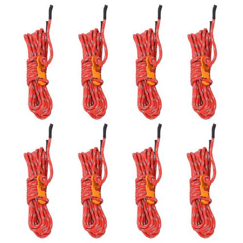 vidaXL Tentscheerlijnen met spanners 8 st reflecterend 4 m 4, Caravans en Kamperen, Tentaccessoires, Nieuw, Verzenden