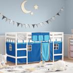 vidaXL Kinderhoogslaper met gordijnen 90x190 cm grenenhout, Huis en Inrichting, Verzenden, Nieuw