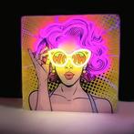 sculptuur, Enseigne Néon Wow Pop Art - 32 cm - Acryl - 2025, Huis en Inrichting, Nieuw