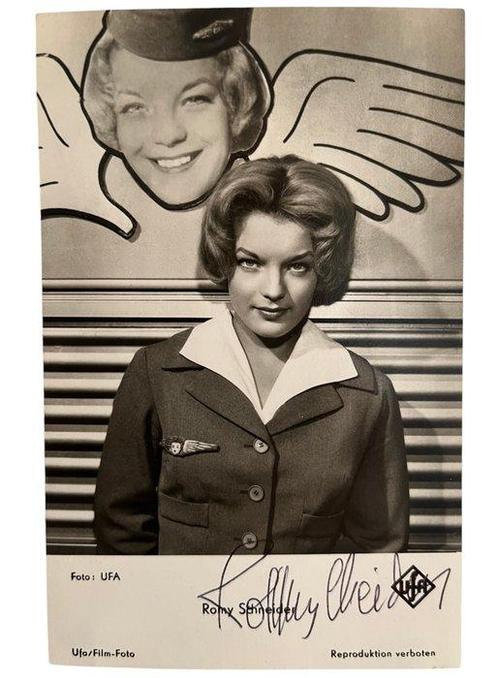 Mademoiselle Ange film - Romy Schneider autographe - Photo, Verzamelen, Film en Tv