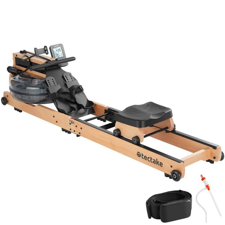 tectake Houten roeimachine Titan, inklapbaar, 150kg draagkra, Sport en Fitness, Fitnessmaterialen, Verzenden