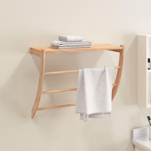 vidaXL Handdoekenrek 60x25,5x49 cm massief walnotenhout, Huis en Inrichting, Badkamer | Badtextiel en Accessoires, Nieuw, Verzenden