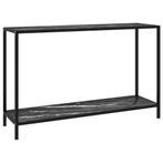 vidaXL Wandtafel 120x35x75 cm gehard glas zwart, Huis en Inrichting, Tafels | Bijzettafels, Verzenden, Nieuw