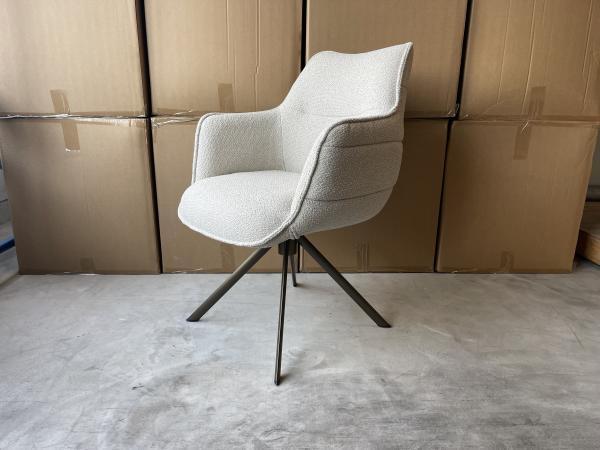 Veiling - Armstoel Mare (Set van 4)  - Stof - Ecru, Huis en Inrichting, Stoelen