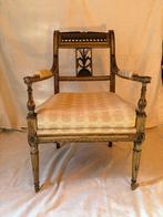Directoire fauteuil, stamped Pluvinet - Fauteuil - Hout, Antiek en Kunst