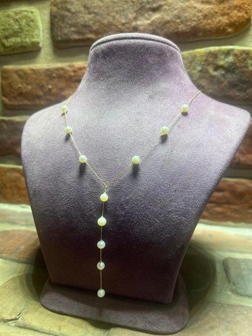 Sans Prix de Réserve - Collier - 14 carats Or jaune Perle -, Handtassen en Accessoires, Kettingen