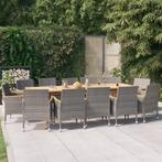 vidaXL Ensemble à manger de jardin 13 pcs avec coussins, Tuin en Terras, Tuinsets en Loungesets, Verzenden