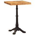vidaXL Bistrotafel Bruin 50 x 50 x 76 cm massief mangohout, Huis en Inrichting, Verzenden, Nieuw