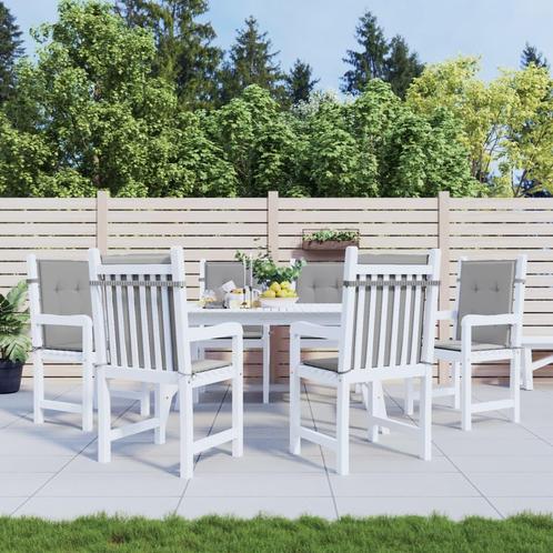 vidaXL Tuinstoelkussens 6 st oxford stof grijs, Huis en Inrichting, Woonaccessoires | Kussens, Nieuw, Verzenden
