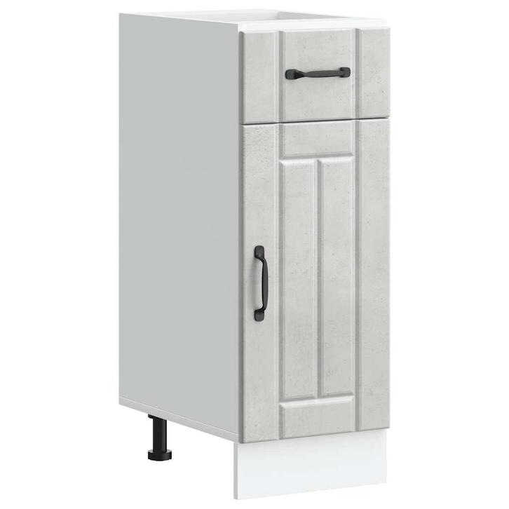 vidaXL Onderkast Lucca bewerkt hout betongrijs, Huis en Inrichting, Kasten | Overige, Nieuw, Verzenden