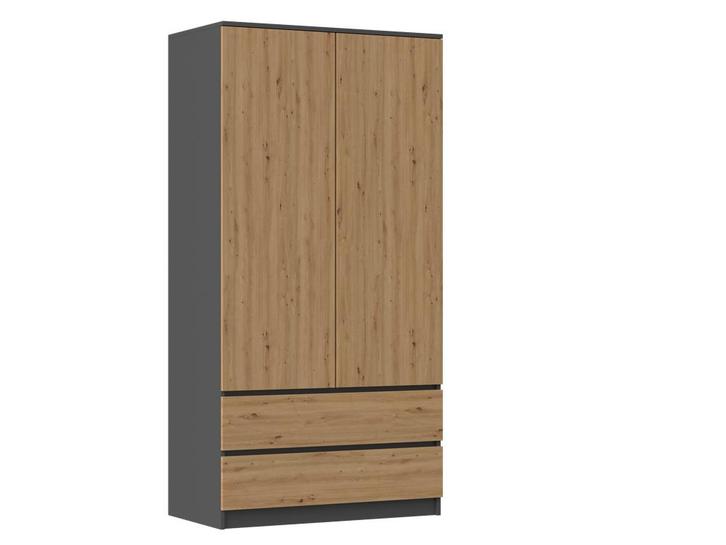 kledingkasten antraciet met eiken kleur (Slaapkamer), Huis en Inrichting, Kasten | Kleerkasten, 50 tot 75 cm, Met deur(en), Nieuw