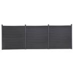 vidaXL Schuttingpaneelset 526x186 cm HKC grijs, Tuin en Terras, Verzenden, Nieuw