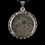 Middeleeuws Zilver Coin pendant, 1 Echt, Isabella en