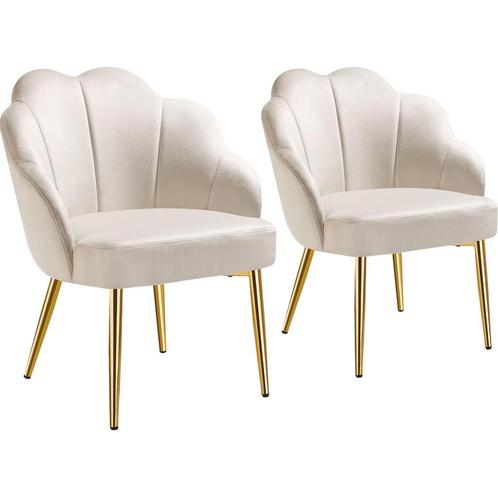 tectake Cocktail stoel Hellen, gestoffeerd met fluwelen bekl, Huis en Inrichting, Stoelen, Verzenden