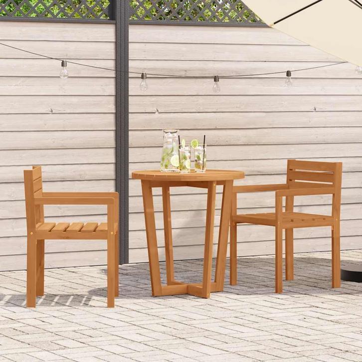 vidaXL 3-delige tuinset van massief acaciahout, Tuin en Terras, Tuinsets en Loungesets, Tuinset, Nieuw, Verzenden