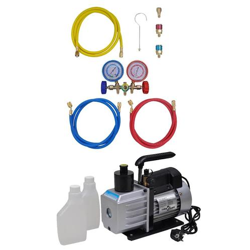 vidaXL Vacuümpomp met 2-voudige manometerset voor, Elektronische apparatuur, Airco's, Nieuw, Verzenden