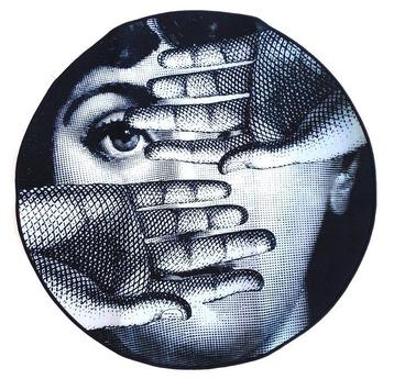 «Œil et Illusion» - Tapis - 80 cm - 80 cm - Style Fornasetti
