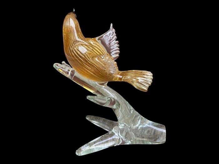 Beeldje - Uccellino su un ramo - Muranoglas, Antiek en Kunst, Antiek | Glaswerk en Kristal