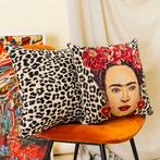 Paar Frida Kahlo kussenhoezen in Lurex Tapestry stof -, Antiek en Kunst