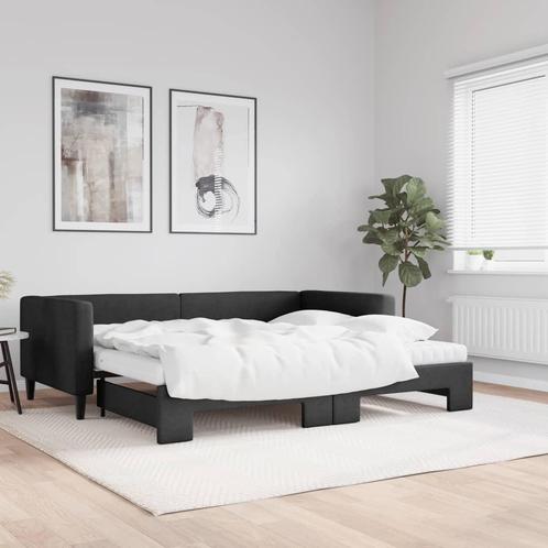 vidaXL Slaapbank met onderschuifbed en matrassen 90x190 cm, Huis en Inrichting, Slaapkamer | Bedden, Nieuw, Verzenden