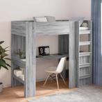 vidaXL Stapelbedframe met Bureau Grijs Sonoma 80 x 200 cm, Huis en Inrichting, Verzenden, Nieuw