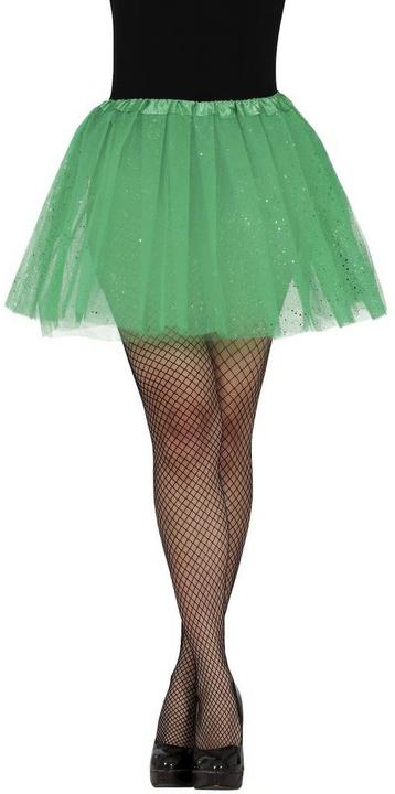 Donkergroene Tutu Dames Glitter 40cm, Verzenden