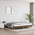 vidaXL Cadre de lit avec tête de lit Marron foncé 160x200 cm